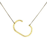 Gold initial necklace for women, Letter C necklace, initial pendant, personalized necklaces from Online Jewelry Boutique Ellison + Young