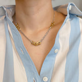 Two Toned Noble Chain Necklace
