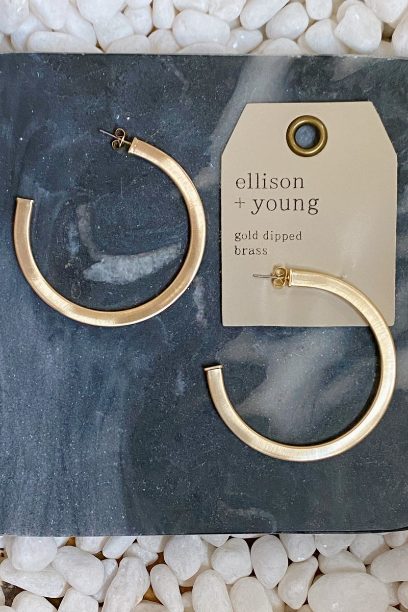 Overall Luxe Round Hoop Earrings
