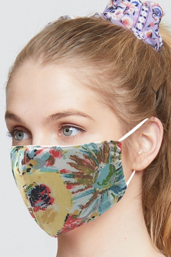 Flower Art Fabric Mask