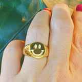 Stamped Smile Ring