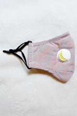 Gingham Fabric Mask in Beige