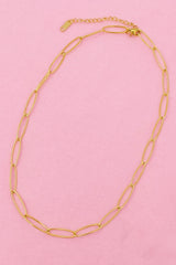 Charming Paper Clip Chain Necklace