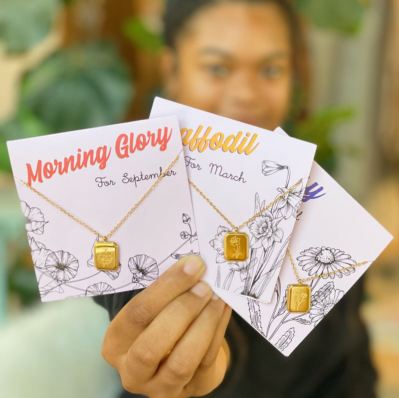 Blooming Birth Month Necklace Prepack