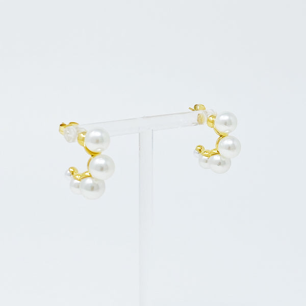 Andante Pearl Hoop Earrings