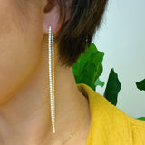 Delicate Shine Back Drop Earrings