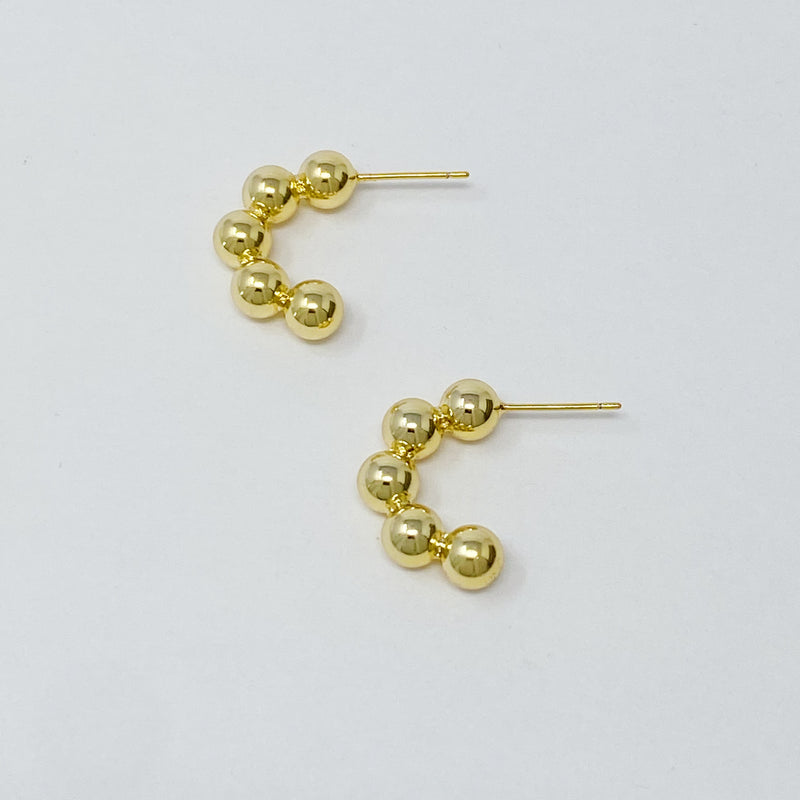 Golden Dots Hoop Earrings