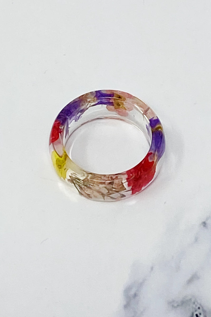 Flower Field Acrylic Ring