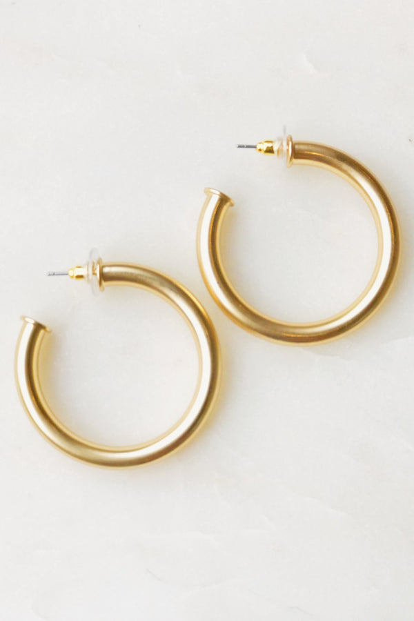 Small Gold hoop earrings from online Jewelry Boutique Ellison + Young