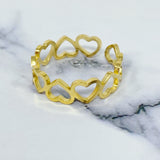 Open Hearts All Around Ring
