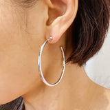 The Best Of Hoops Earrings, Brilliant Silver