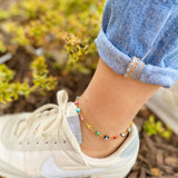 Colorful Eye Beaded Anklet