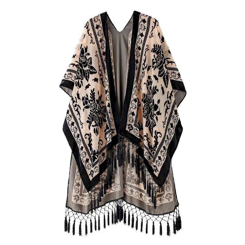 Elegant Boho Burnout Kimono