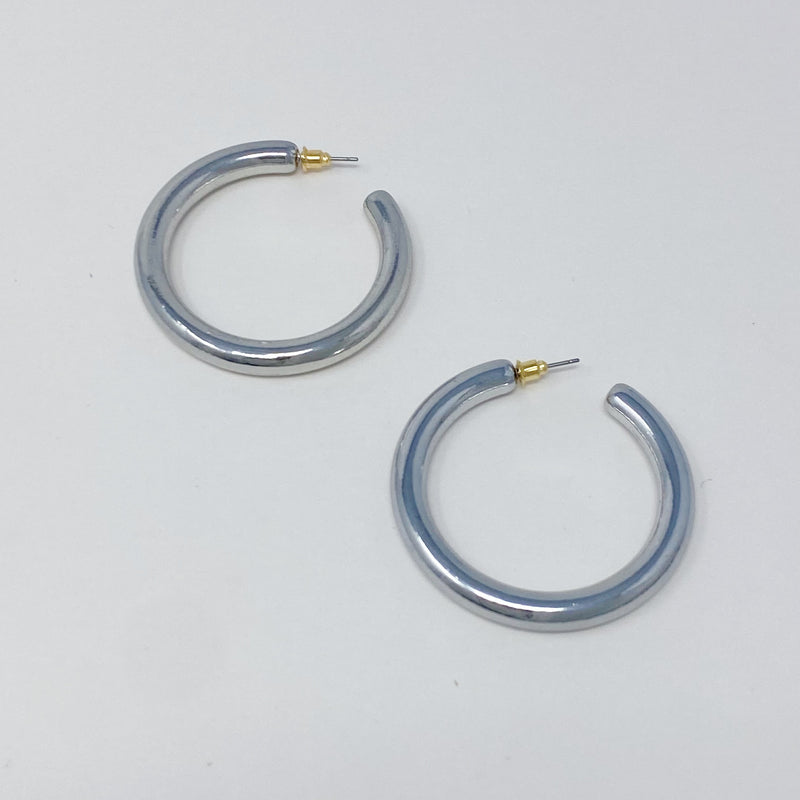 Colored Tube Hoop Earrings