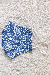 Floral Fabric Mask in Navy
