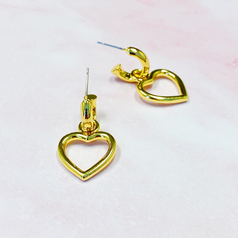 Love From Milan Heart Drop Earrings