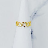 Open Hearts All Around Ring