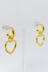 Boucles d'oreilles pendantes cœur Love From Milan