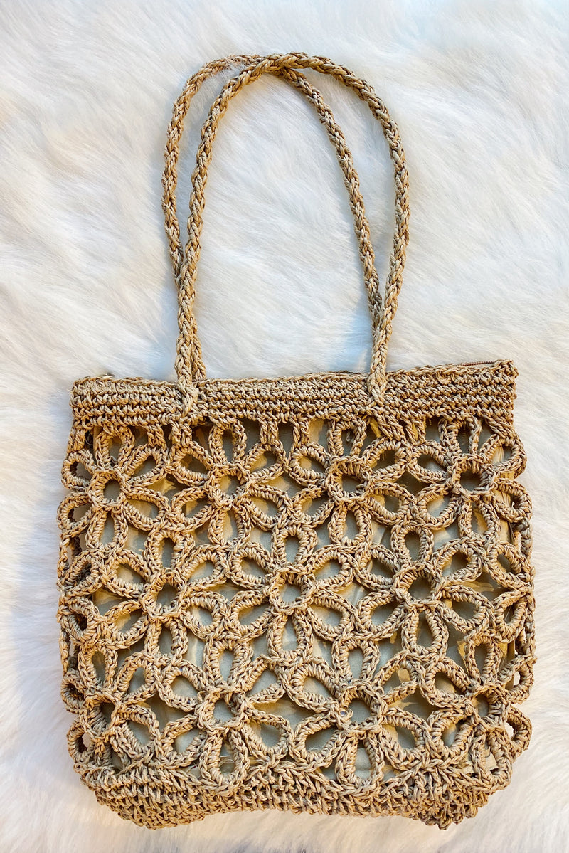 Hand Made Muted Floral Tote