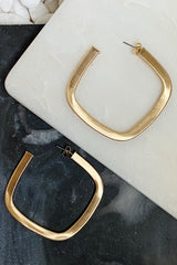 Overall Luxe Square Hoop Earrings