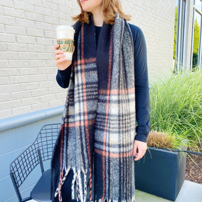 So Stylish Cozy Plaid Scarf