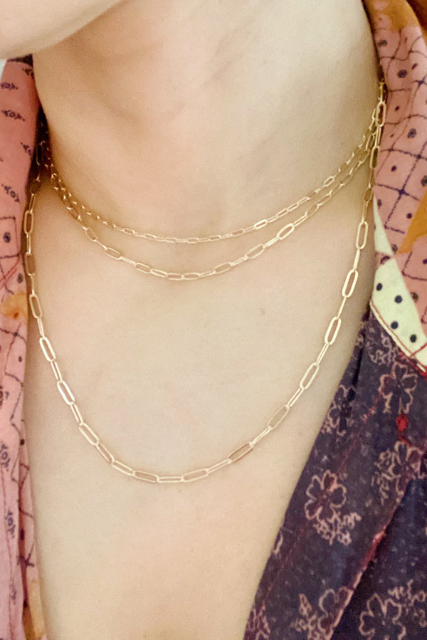 Triple The Fun Chain Link Necklace