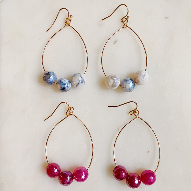 Boucles d'oreilles en fil de larme