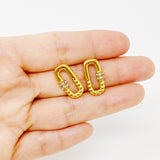 Cabled Link Stud Earrings