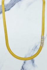 Herringbone Jeweled Necklace