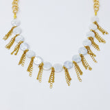 Chain Fringe Shell Pearl Necklace