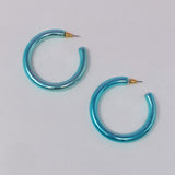 Colored Tube Hoop Earrings