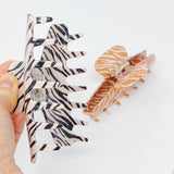 Muted Zebra Print Hair Claw