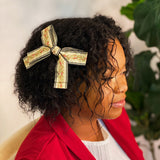 Conjunto de pasador con lazo bordado parisino