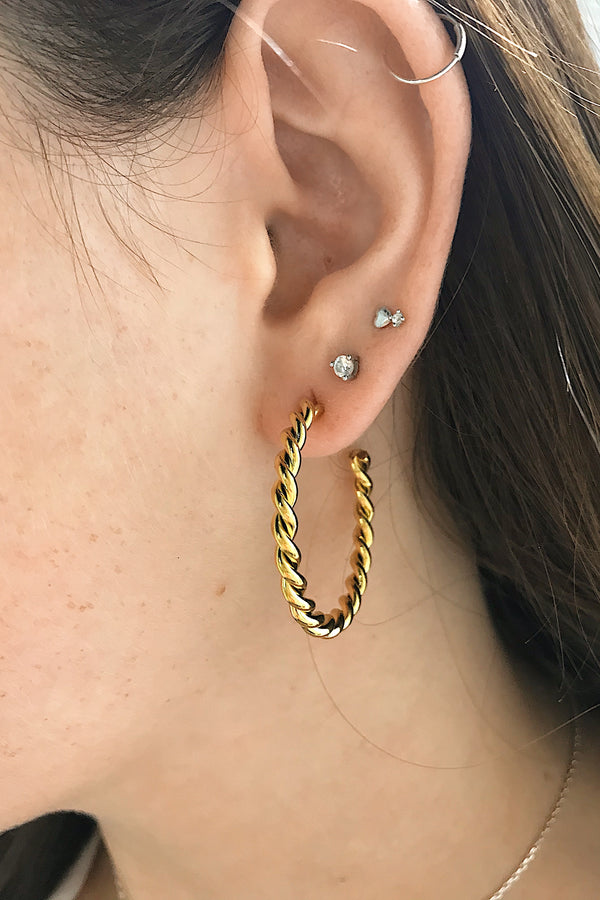 Twisted Sister Hoop Earrings