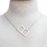 Gold initial necklace for women, Letter B necklace, initial pendant, personalized necklaces from Online Jewelry Boutique Ellison + Young