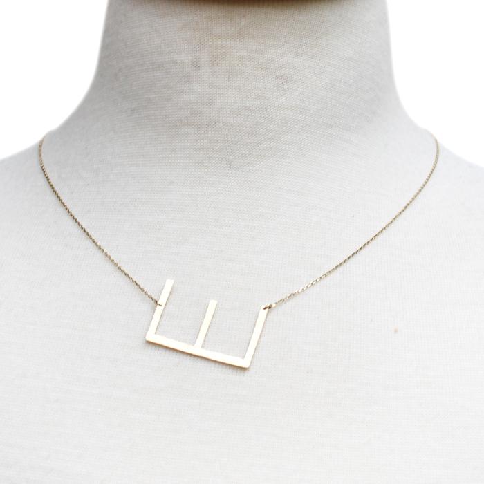 Gold initial necklace for women, Letter E necklace, initial pendant, personalized necklaces from Online Jewelry Boutique Ellison + Young