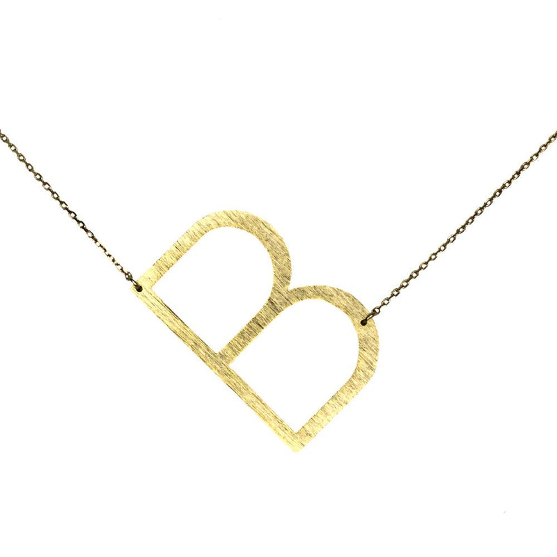 Gold initial necklace for women, Letter B necklace, initial pendant, personalized necklaces from Online Jewelry Boutique Ellison + Young