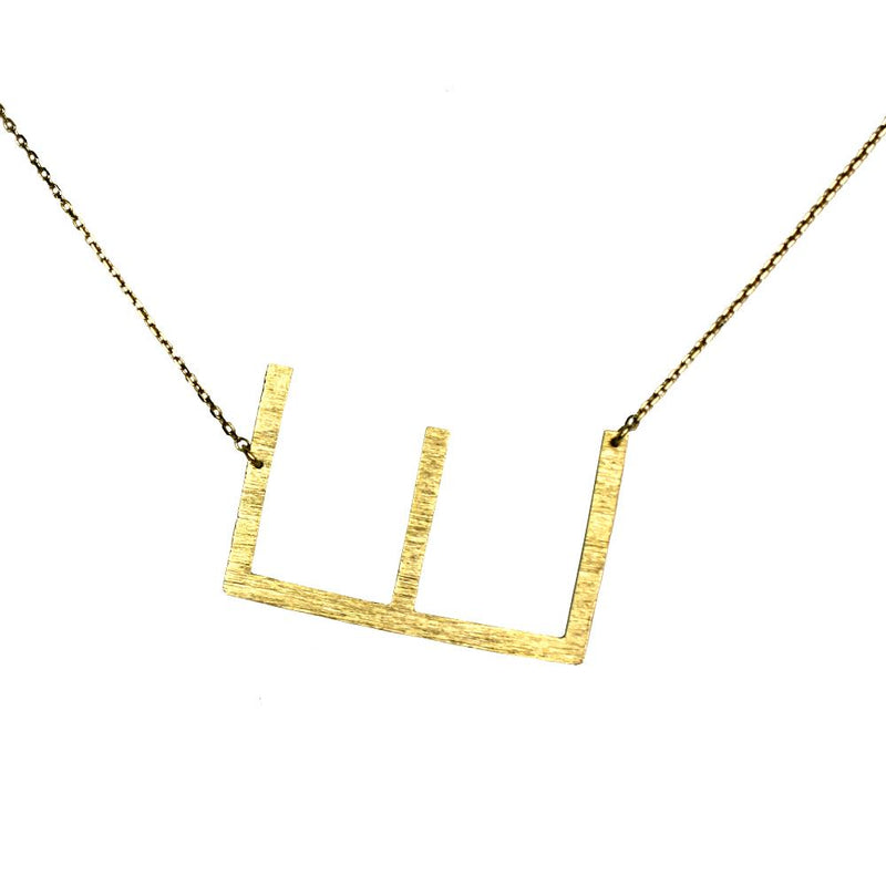 Gold initial necklace for women, Letter E necklace, initial pendant, personalized necklaces from Online Jewelry Boutique Ellison + Young